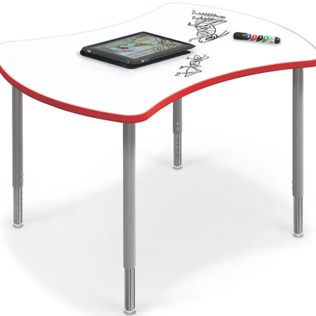 Hierarchy Quad Desks with Dry Erase Top