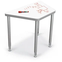 Hierarchy Trapezoid Snap Desks with Dry Erase Top