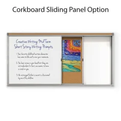 Horizontal Sliding Whiteboard w/ 2 Tracks & 2 Panels (4’ H x 8’ W)