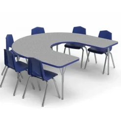 Horseshoe Activity Table and Chair Package Set