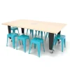 IDEA Island Makerspace Tables with Metal Stools