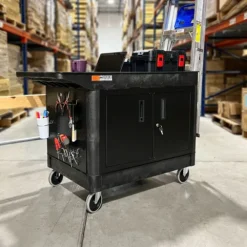 Industrial Locking Cabinet Utility Cart