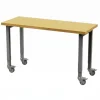 Innovation N Butcher Block Table with Casters (60'' W X 24'' D)