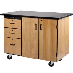 Instructor Mobile Science Cabinet with Chem-Res Top (48