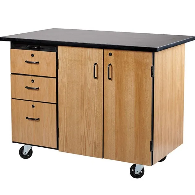 Instructor Mobile Science Cabinet with Chem-Res Top (48" x 28")