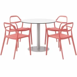 Ivy Round Table and Dali Stack Chair Package