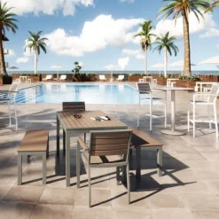 Ivy Series Rectangle Outdoor Table & Chair Sets