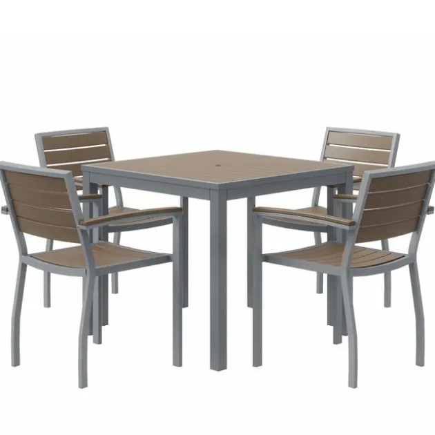 Ivy Series Square Outdoor Table Set w/ 4 Chairs
