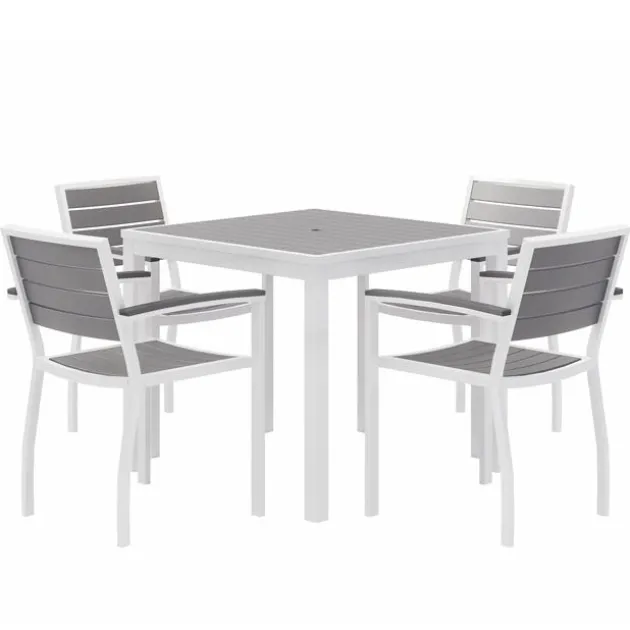Ivy Series Square Outdoor Table Set w/ 4 Chairs