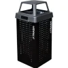 Kaleidoscope Outdoor 36-Gallon Trash Receptacle w/ Black Gloss Finish