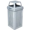 Kaleidoscope Outdoor 36-Gallon Trash Receptacle w/ Gray Gloss Finish
