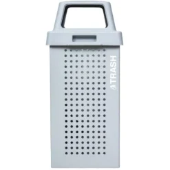 Kaleidoscope Outdoor 36-Gallon Trash Receptacle w/ Gray Gloss Finish