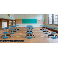 Kids Adjustable Sit-Stand Mobile Student Desk