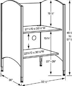 Kiosk with Printer Shelf and CPU Holder
