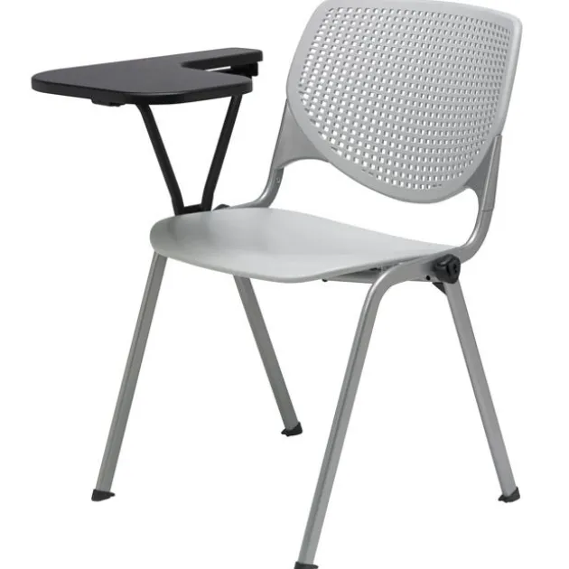 Kool Series Plastic Stack Chair with Tablet by KFI