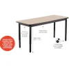 Laminate Height Adjustable Table (30'' x 72'') with 6 Black Frame Stools