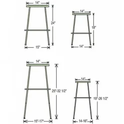 Laminate Height Adjustable Table (30'' x 72'') with 6 Black Frame Stools