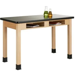 Laminate Maple Science Table with Book Compartment (24'' D X 54'' W)