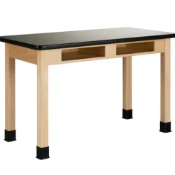 Laminate Maple Science Table with Book Compartment (30'' D X 72'' W)