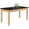 Laminate Top, Adjustable Wooden Leg Science Table (30'' D X 60'' W)