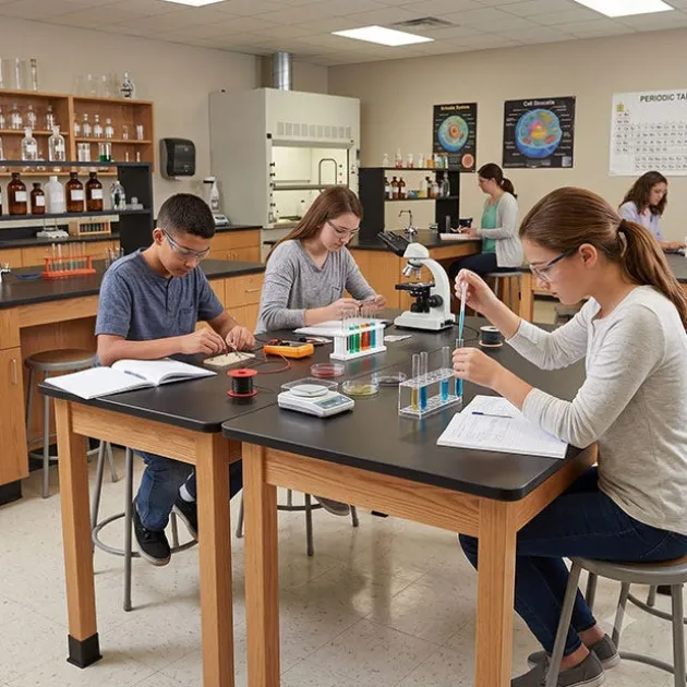 Laminate Top, Hardwood Science Table (30'' D X 48'' W)