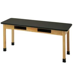 Laminate Top Hardwood Science Table with Book Compartments (24'' D X 72'' W)