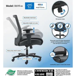 LeatherPlus Heavy Duty Mesh Task Chair