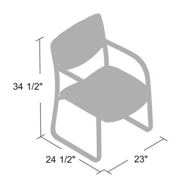 Leather Sled Base Guest Chair