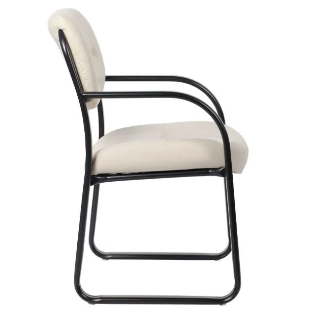 Leather Sled Base Guest Chair
