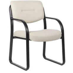Leather Sled Base Guest Chair