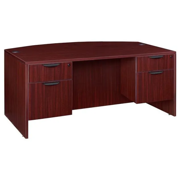 Legacy Double Pedestal Bow Front Desk (71'' W x 35'' D)