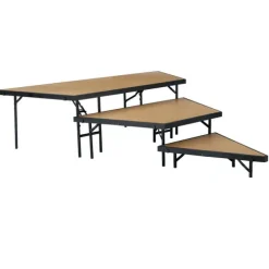 3 Level Portable Hardwood Stage Pie Set by NPS