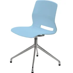 Lola Stainless Steel Base 4-Post Swivel Chair