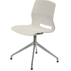 Lola Stainless Steel Base 4-Post Swivel Chair