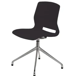 Lola Stainless Steel Base 4-Post Swivel Chair