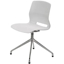 Lola Stainless Steel Base 4-Post Swivel Chair
