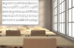 Magnetic Wall-Mounted Whiteboard for Music (72'' x 48'')