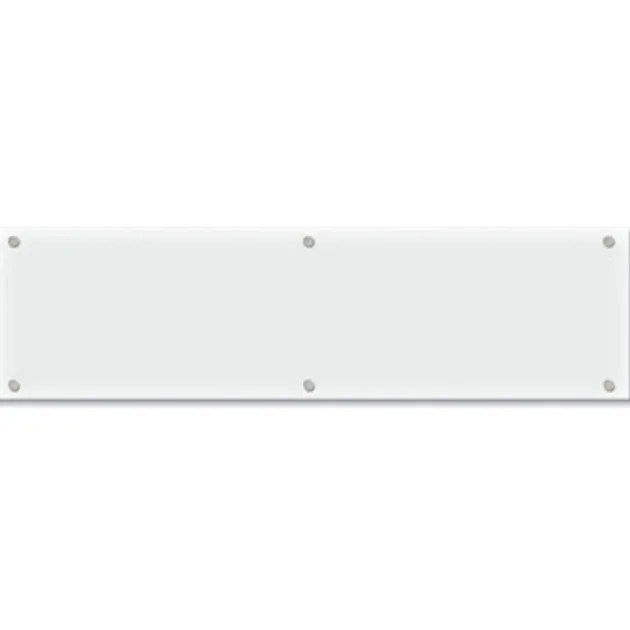 Magnetic White Glass Dry Erase Board Hutch Insert - 17"H x 69"W