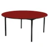 Max Seating Round Premium Plywood with Edge Band Folding Tables by NPS