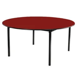 Max Seating Round Premium Plywood with Edge Band Folding Tables by NPS