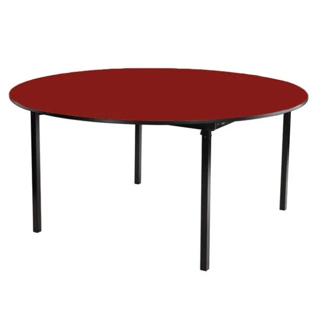 Max Seating Round Premium Plywood with Edge Band Folding Tables by NPS