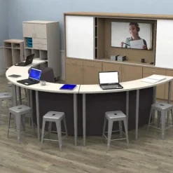 Media Center Table & Soft Seating Package Set