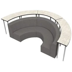 Media Center Table & Soft Seating Package Set