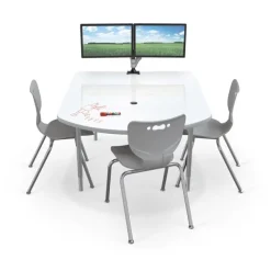MediaSpace Small Multimedia Table with Dry Erase Top