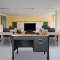 Mesa Series Steel Single Pedestal Teacher Desks