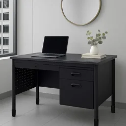 Mesa Series Steel Single Pedestal Teacher Desks