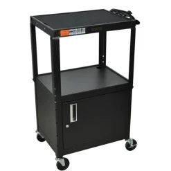 Metal Utility Cart w/ Cabinet & Electrical Assembly