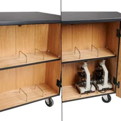 Microscope Storage Mobile Science Cabinet with Chem-Res Top (48