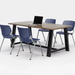 Midtown Rectangle Cafe Table with Kool Seating Package