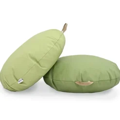 Mini Round Pouf with Handle - Set of 2